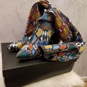 Liliana Rainbow Pointy Toe Thigh High Boots